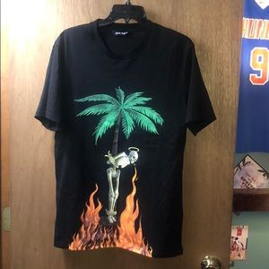 Palm Angels Burning Skeleton Shirt